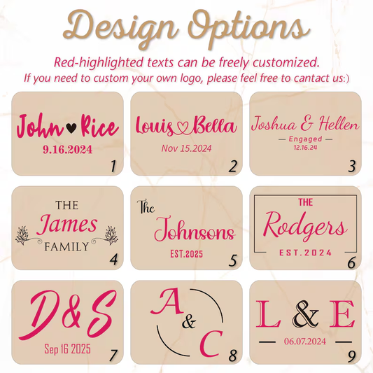 Personalized Ocean Wave Round Cutting Board - Engagement Gift