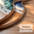 Personalized Ocean Wave Round Cutting Board - Engagement Gift