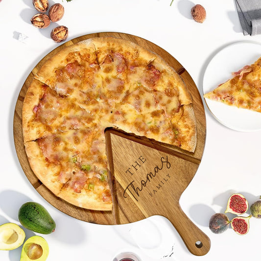 Personalized Wood Pizza Serving Board 13"