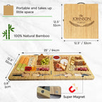 Personalized Folding Bamboo Cheese Board & Knife Set