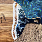 Personalized Ocean Wave Round Cutting Board - Engagement Gift