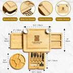 Custom Logo Charcuterie Board Set with Drawers
