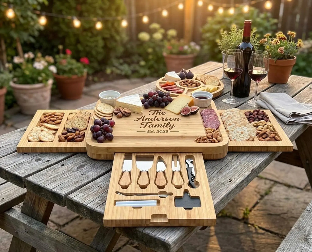 Personalized Family Charcuterie Board Gift Set