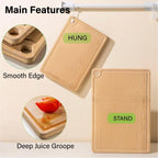 Bamboo_cutting_board_features_showing_hanging_standing_and_juice_groove