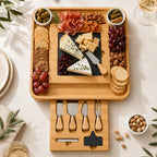 Custom Bamboo Cheese Board Set with Logo
