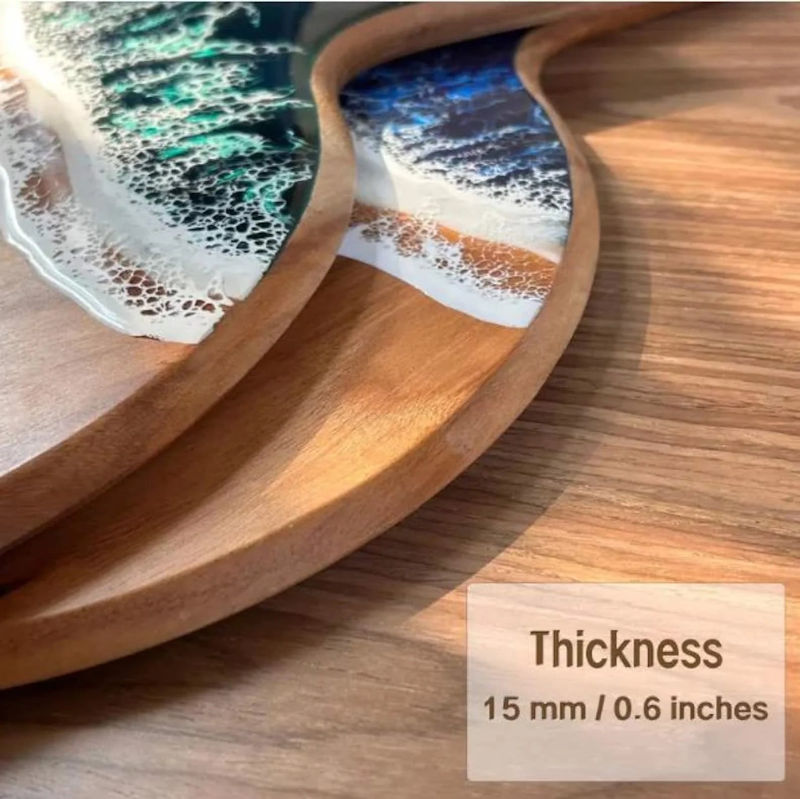 Custom Logo Ocean Resin Charcuterie Board