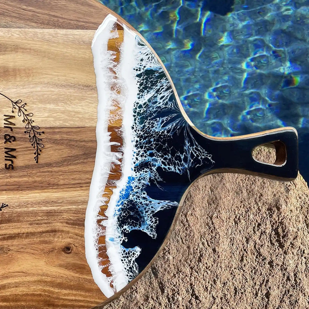 Custom Logo Ocean Resin Charcuterie Board