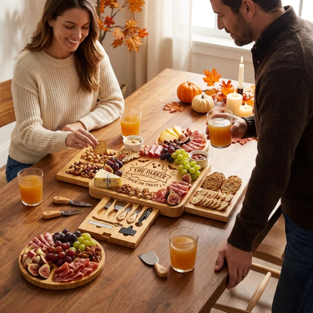 Couple_enjoying_Halloween_ghost_expandable_charcuterie_board