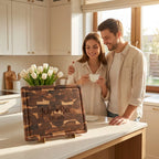 Couple_in_kitchen_with_upright_John_Rice_engraved_end_grain_board