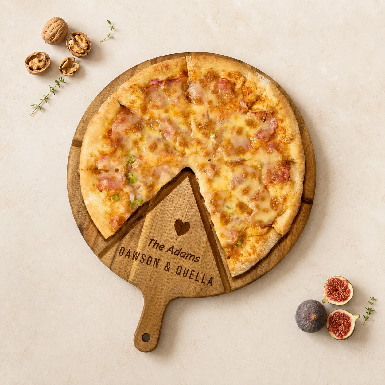 Custom Acacia Pizza Board | Personalized Mother's Day & Housewarming Gift