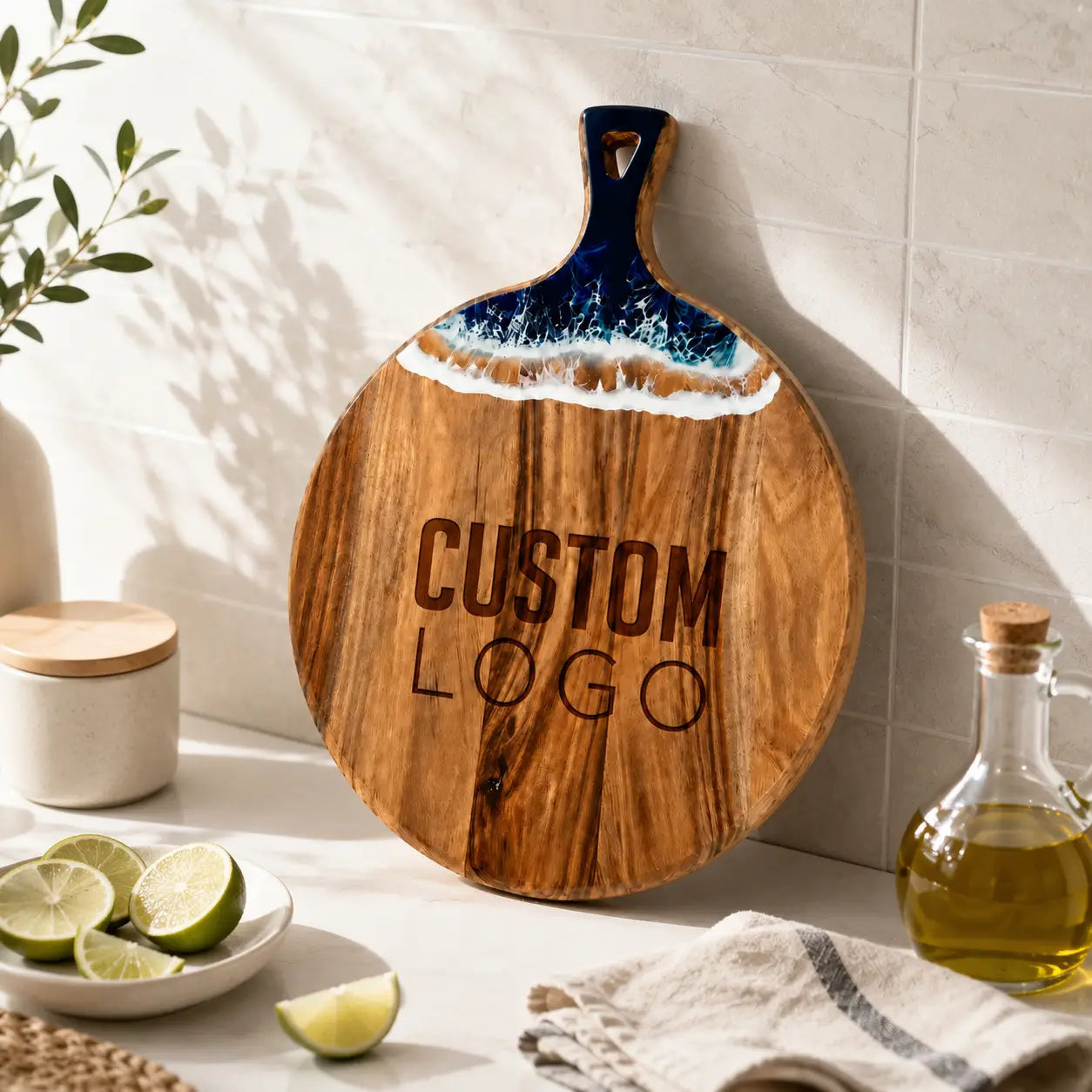 Custom_Logo_Ocean_Resin_Board_in_Kitchen