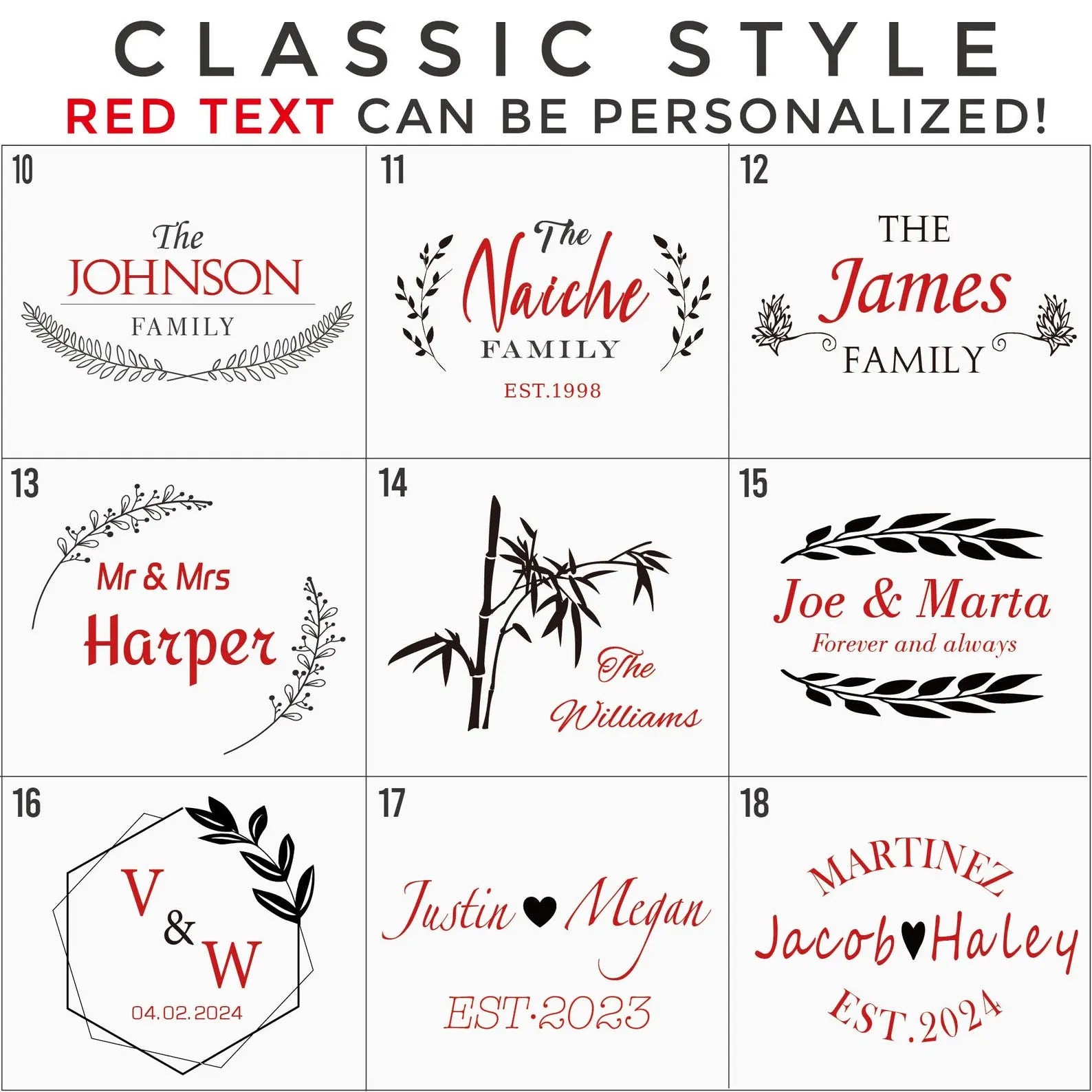 Custom engraving styles