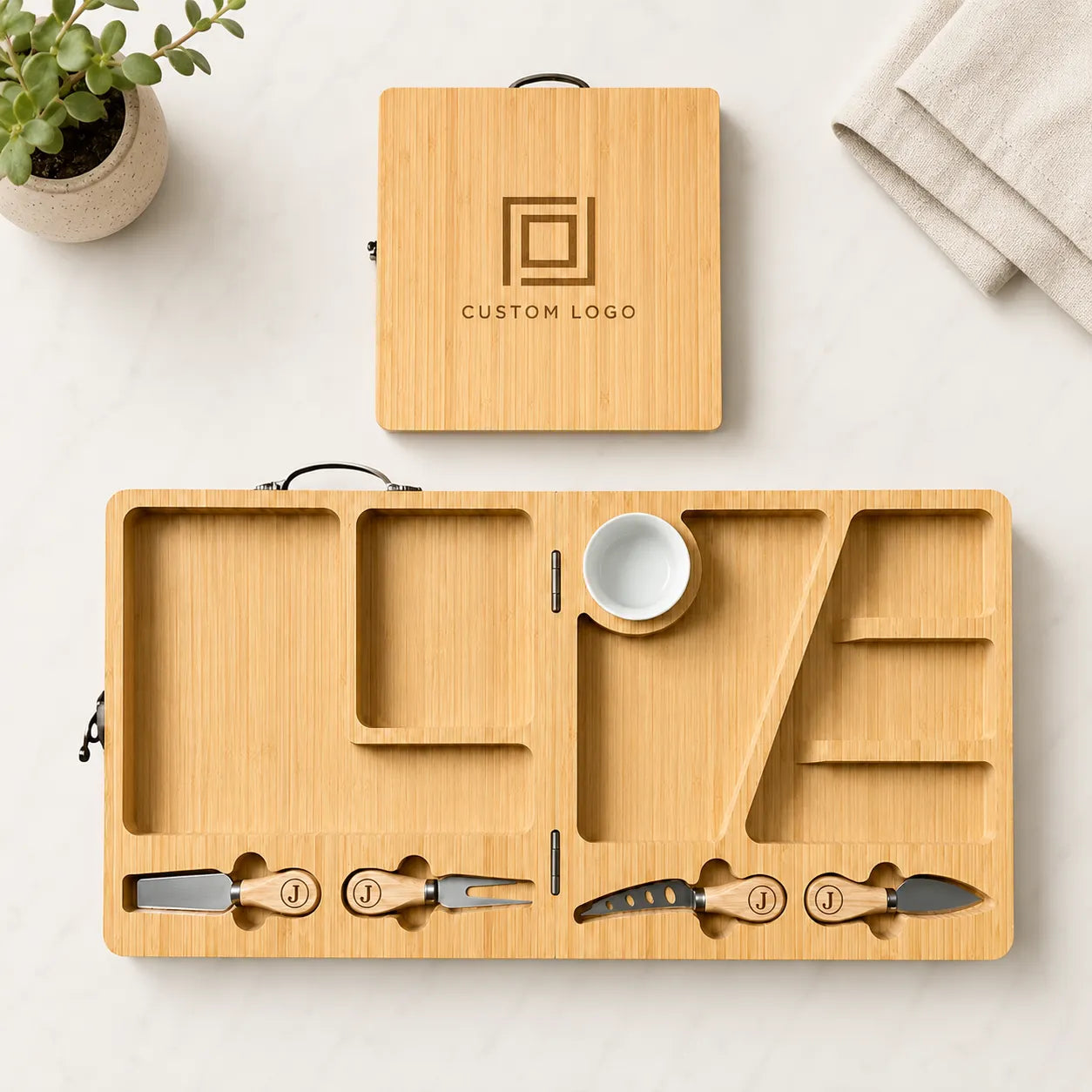 Custom Logo Folding Charcuterie Board Set