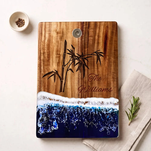 Engraved_Williams_family_name_resin_serving_tray_flat_lay
