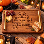 Engraved_boo_crew_wooden_tray_with_cheese_grapes_and_bread