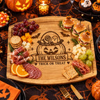 Halloween_engraved_board_with_mini_sliders_cheese_and_orange_slices