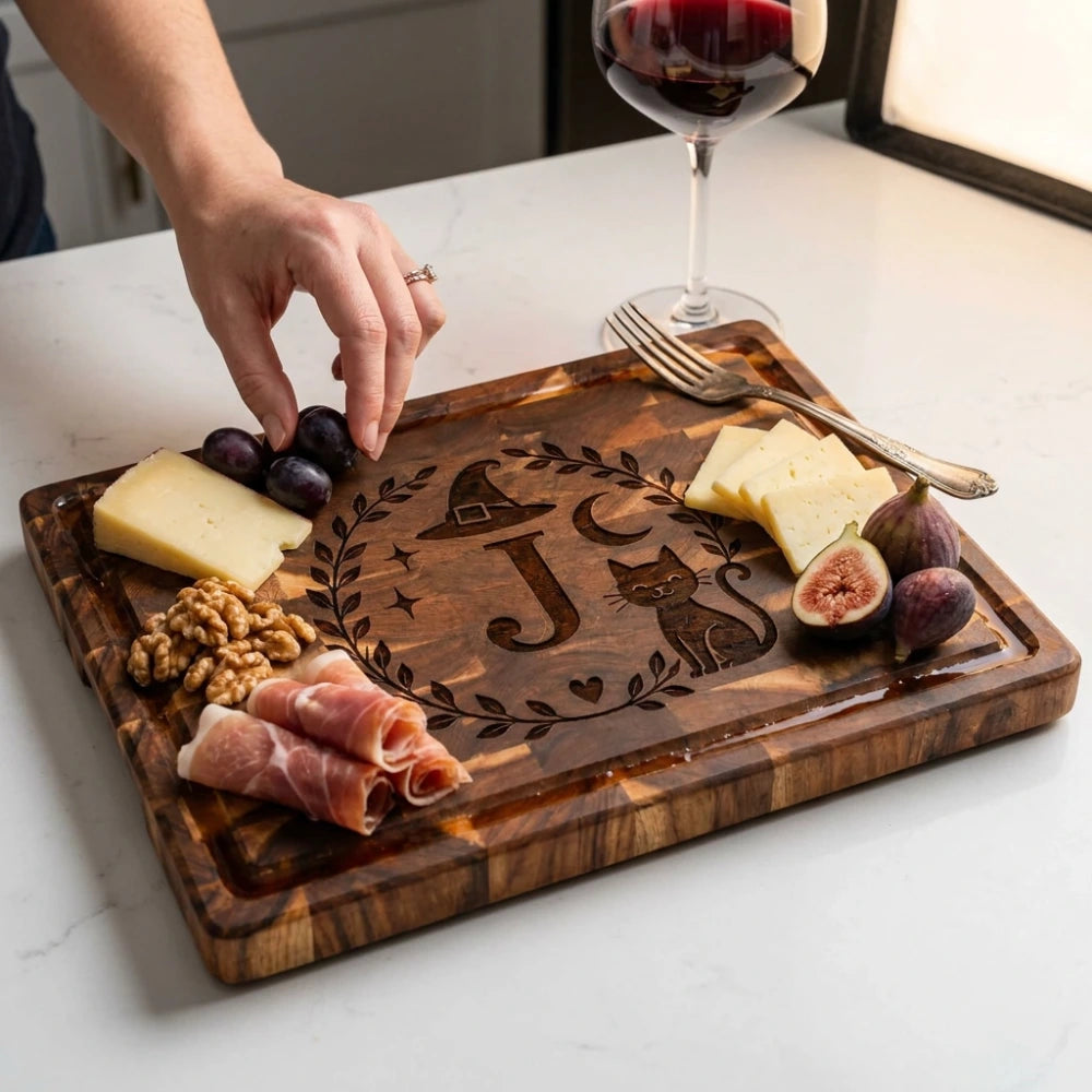 Hand_taking_grapes_from_Halloween_engraved_end-grain_charcuterie_board