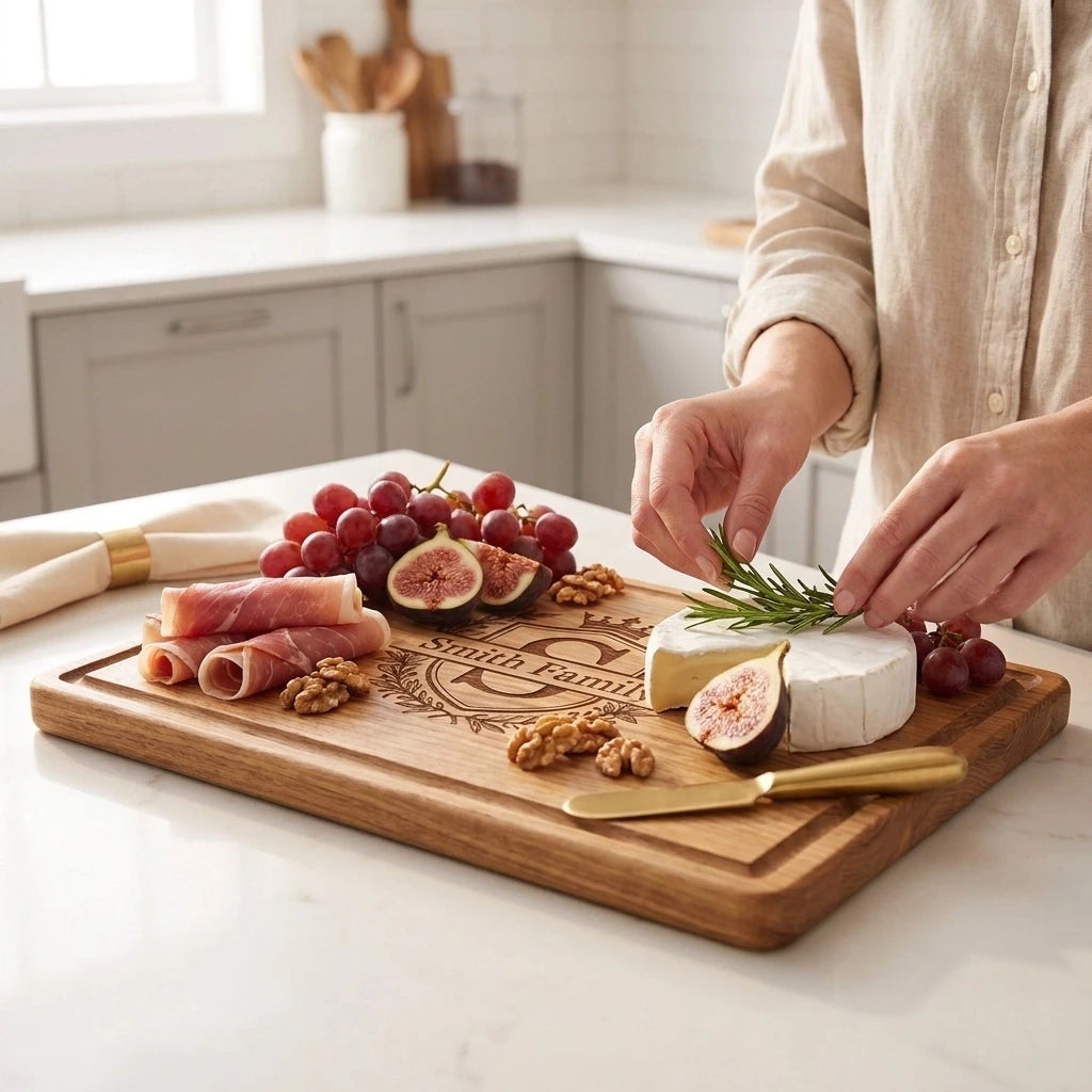 Hands_placing_rosemary_on_cheese_on_Smith_Family_engraved_board