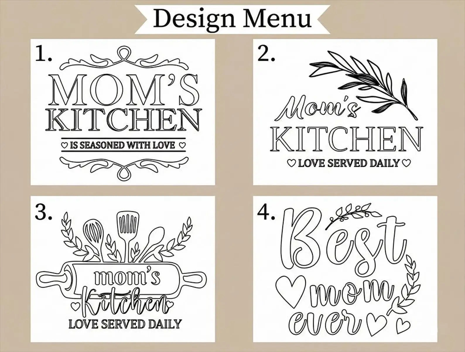 Personalized Mom’s Kitchen Charcuterie Board