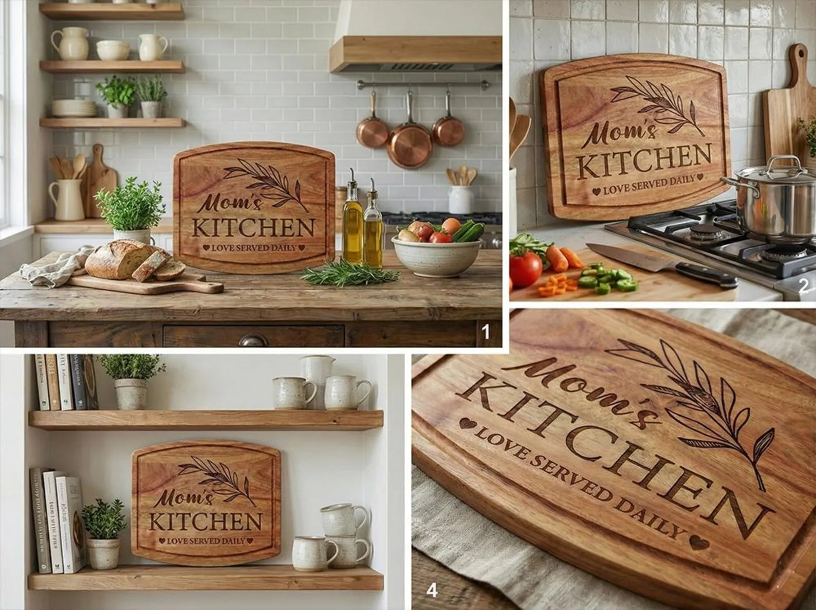Personalized Mom’s Kitchen Cheese Board