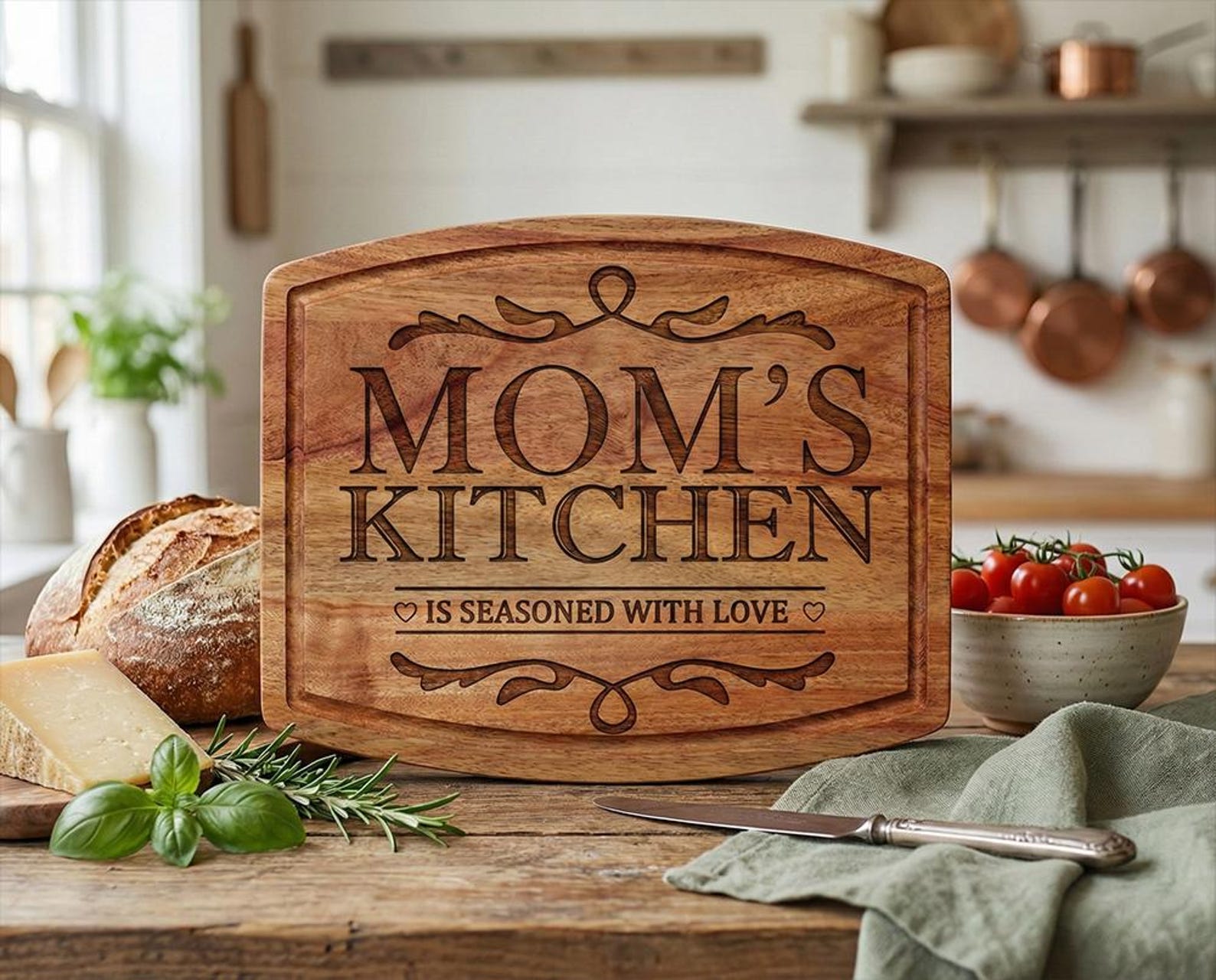 Personalized Mom’s Kitchen Cutting Board