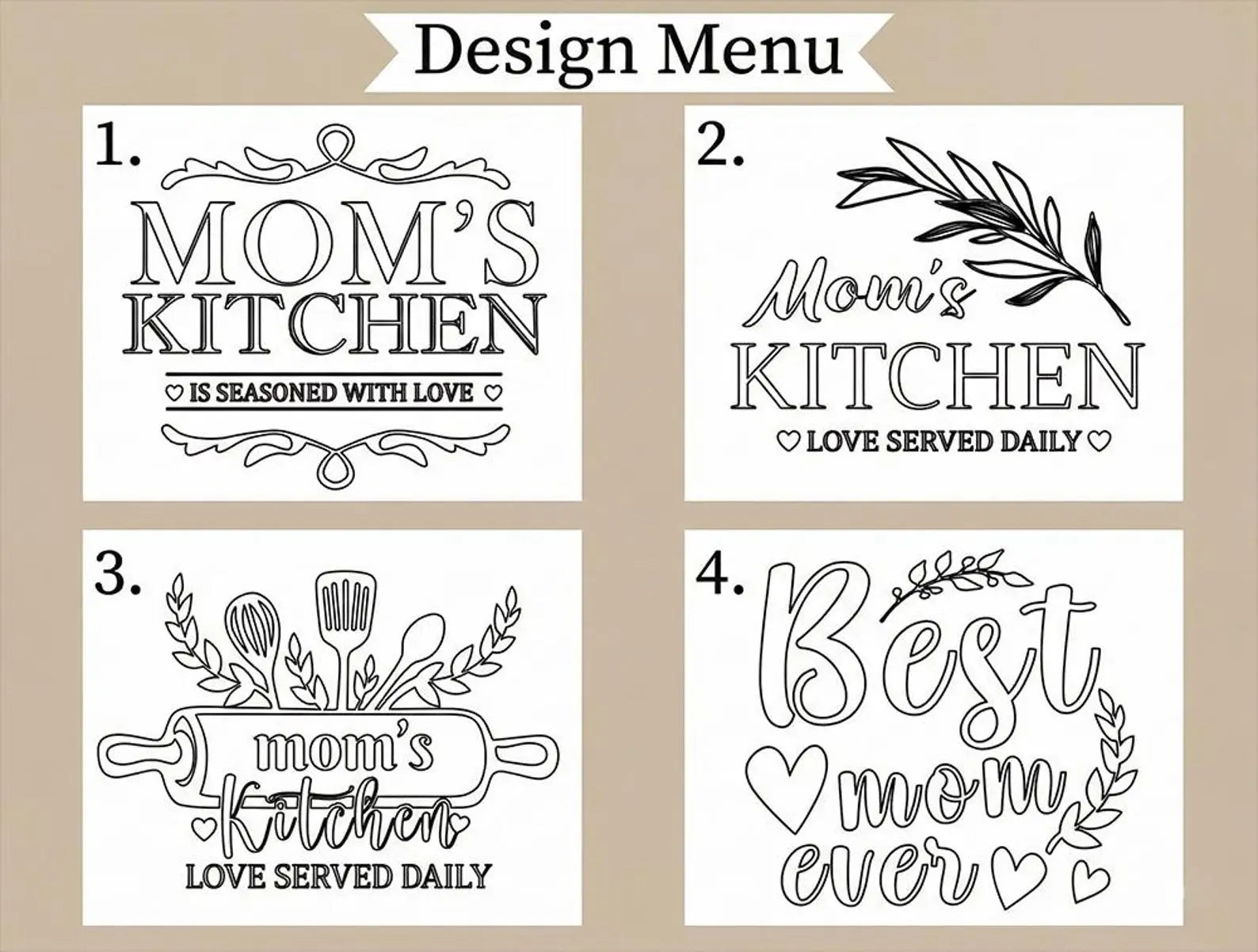 Personalized Mom’s Kitchen Cutting Board