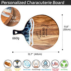 Custom Logo Ocean Resin Charcuterie Board