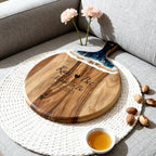 Personalized Meant To Be Charcuterie Board with Ocean Resin