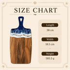 Custom Ocean Resin Serving Board with Handle and Logo