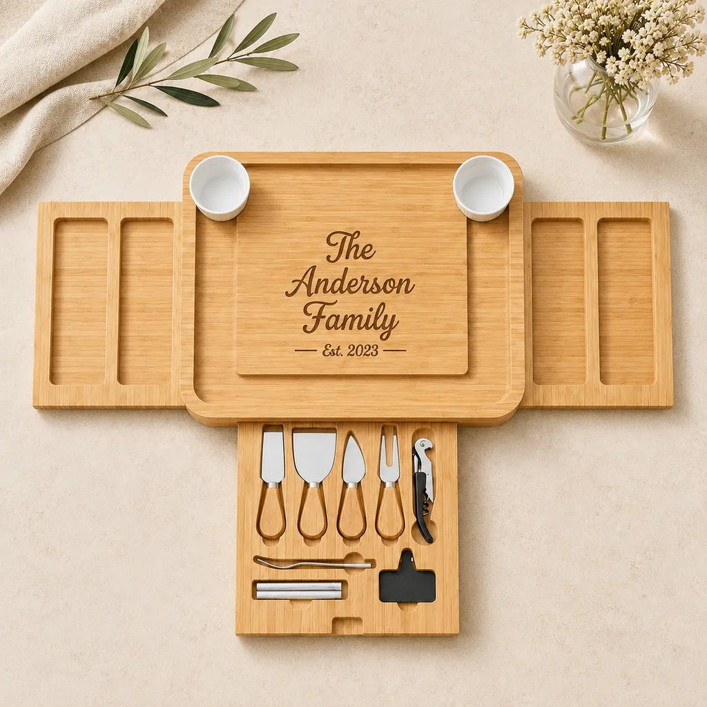 Personalized Family Charcuterie Board Gift Set