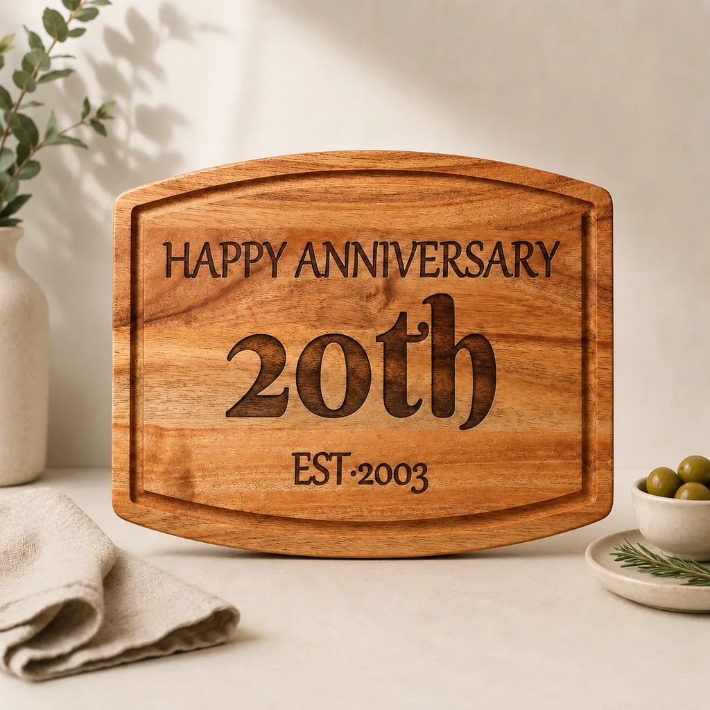 Personalized Milestone Anniversary Cutting Board