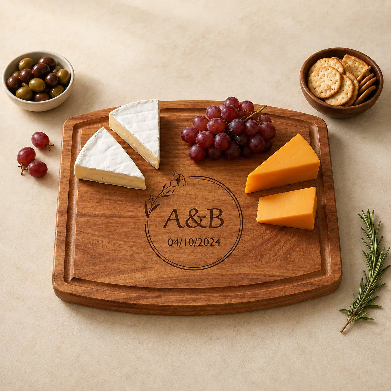 Personalized Acacia Wood Charcuterie Board