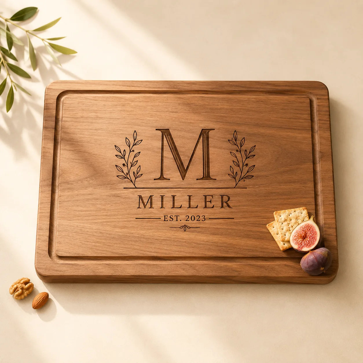Personalized Acacia Wood Cutting Board and Steak Serving Platter