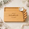 Personalized Cheese Board with Magnetic Knife Stand