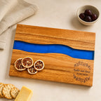 Personalized Epoxy Resin River Cutting Board