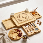 Personalized_Expandable_Bamboo_Serving_Set_-_Showing_the_laser-engraved_design_and_open_cutlery_drawer