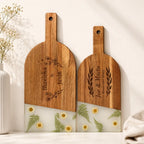 Personalized Floral Resin Board for Couples