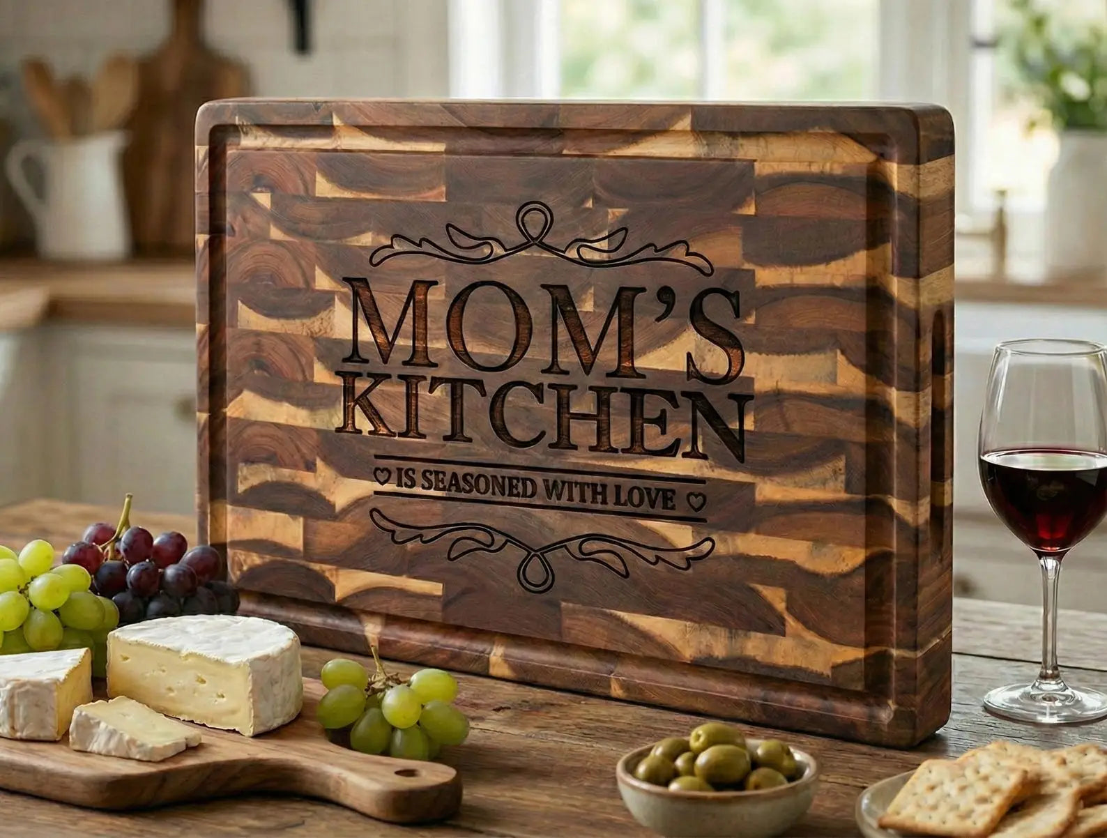 Personalized Mom’s Kitchen Charcuterie Board