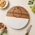 Personalized Round Marble Charcuterie Board