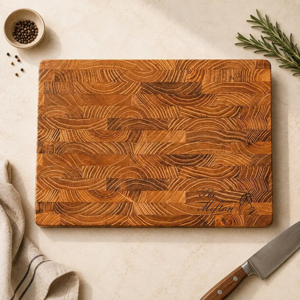 Personalized Teak Wood Family Cutting Board