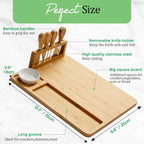 Custom Logo Cheese Board with Magnetic Knife Stand