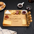 Personalized Cheese Board with Magnetic Knife Stand