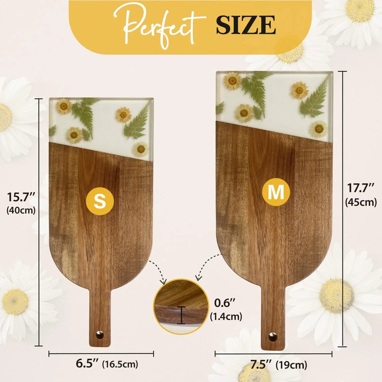 Personalized Floral Resin Board for Couples