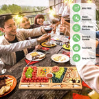 Personalized folding charcuterie board set for outdoor entertaining