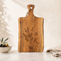 Personalized live edge charcuterie board with handle
