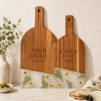 Custom Floral Resin Charcuterie Board with Logo