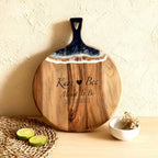 Personalized Meant To Be Charcuterie Board with Ocean Resin