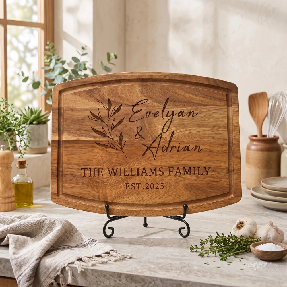 Upright_Evelyan_and_Adrian_engraved_board_in_kitchen