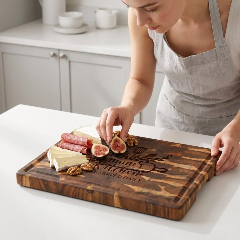 Woman_arranging_figs_and_cheese_on_Mom_s_Kitchen_end_grain_board
