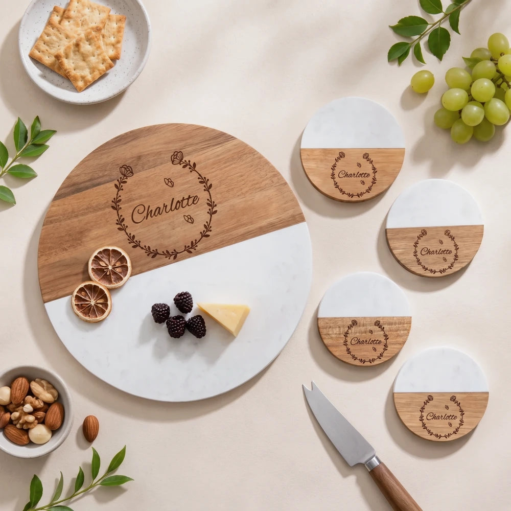 flat-lay-marble-wood-serving-board-coaster-set